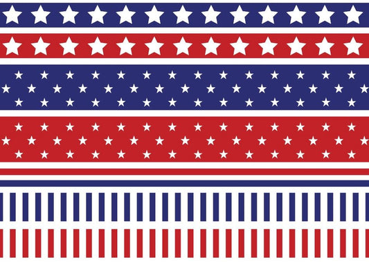 Red, White & Blue Multi Star Pattern On Edible Image Chocolate Transfer Sheet. Apply To Your Custom Chocolate Treats