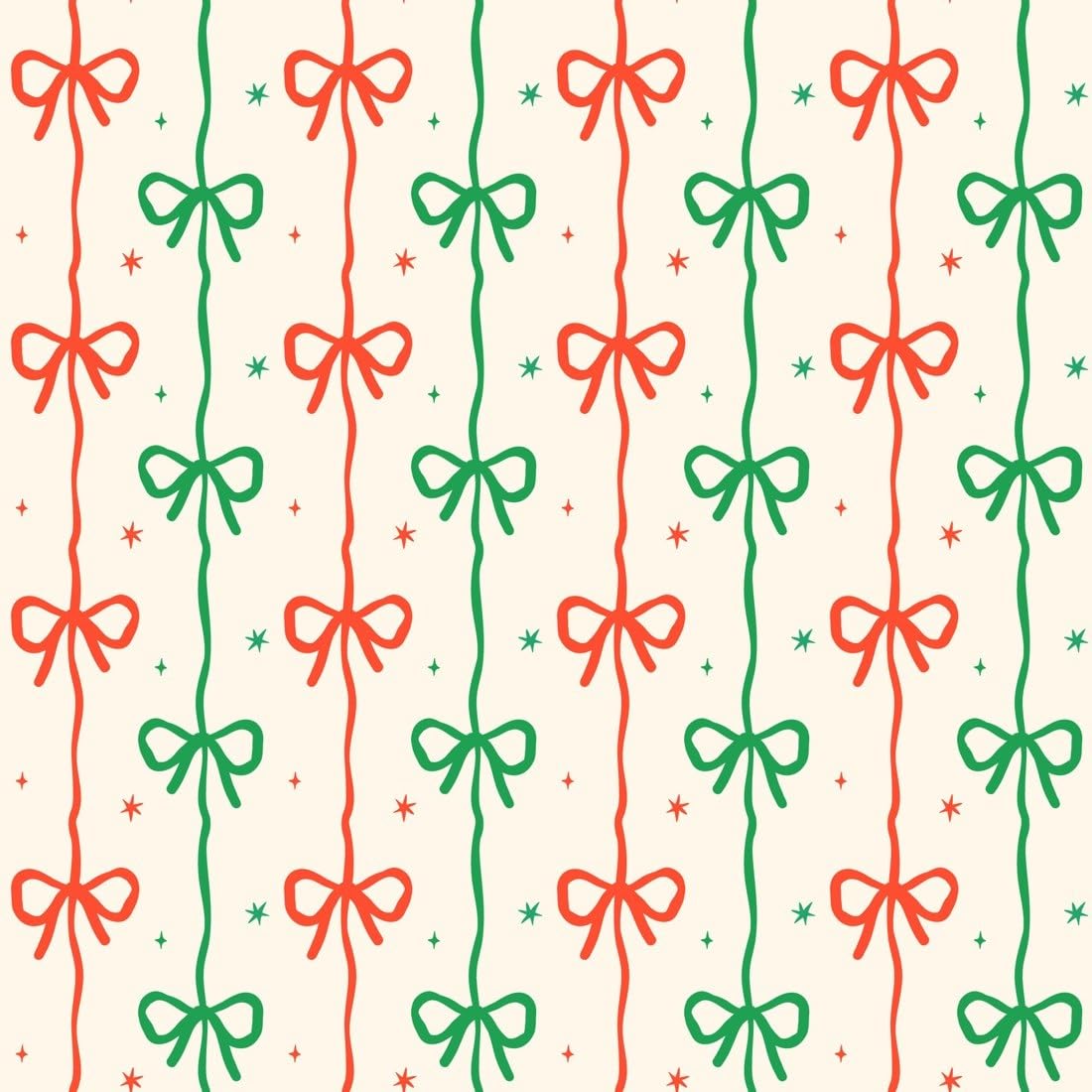 Red and Green Ribbon Bows on Cream Edible Chocolate Transfer Sheet for Chocolate Covered Strawberries and Bark, 1 Count