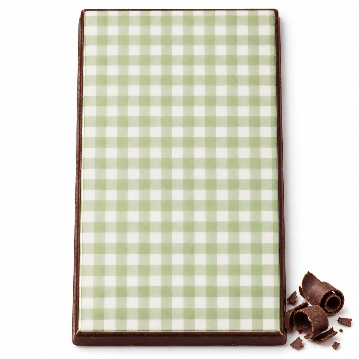 Sage Green Gingham Edible Image Chocolate Transfer Sheet