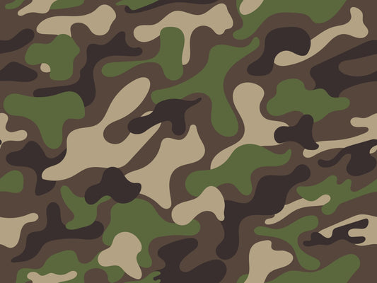Traditional Camoflauge Pattern Edible Image Photo Cake Topper For Quarter Sheet Cake