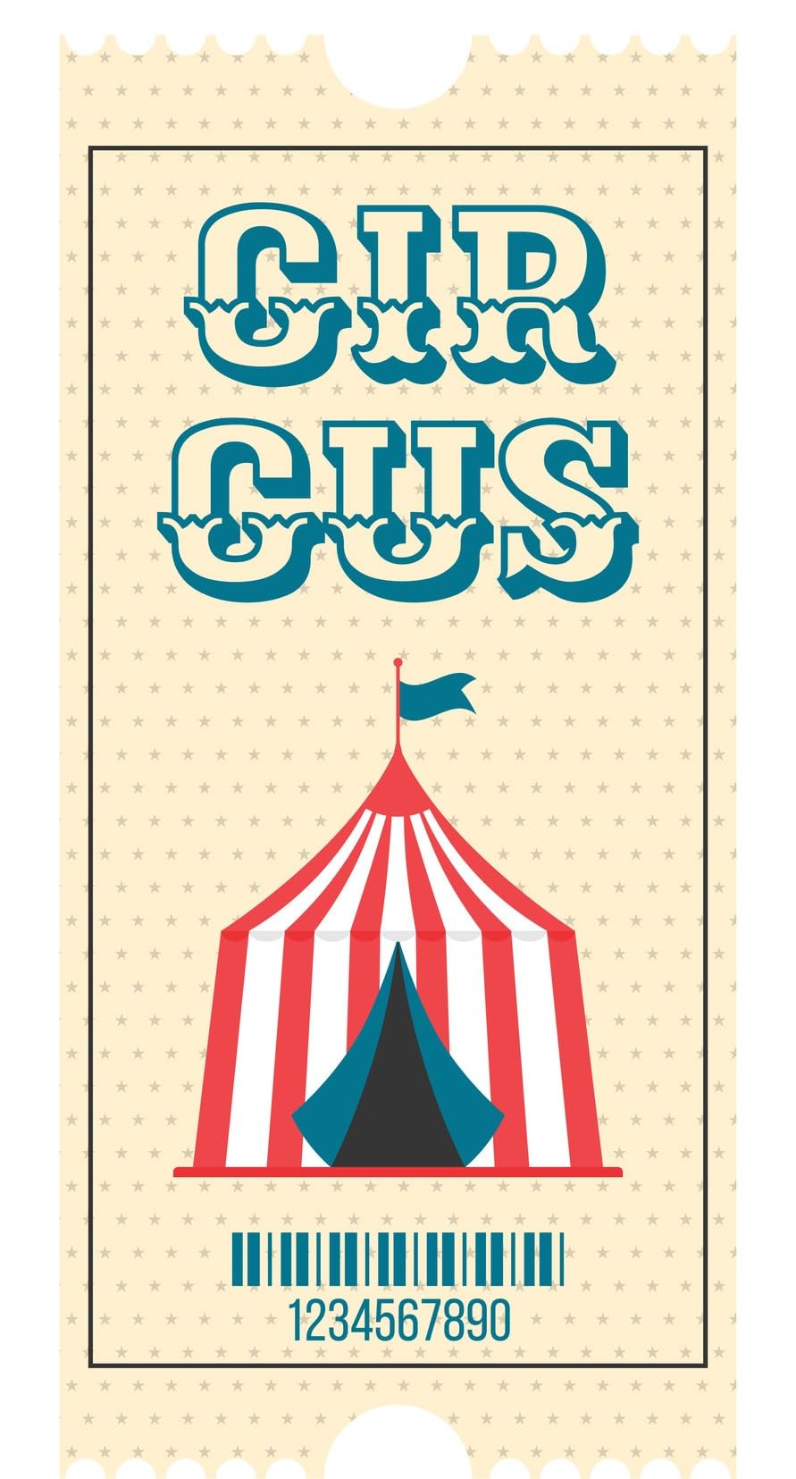Circus Ticket Edible Image Photo Cake Topper For Half Sheet Cake