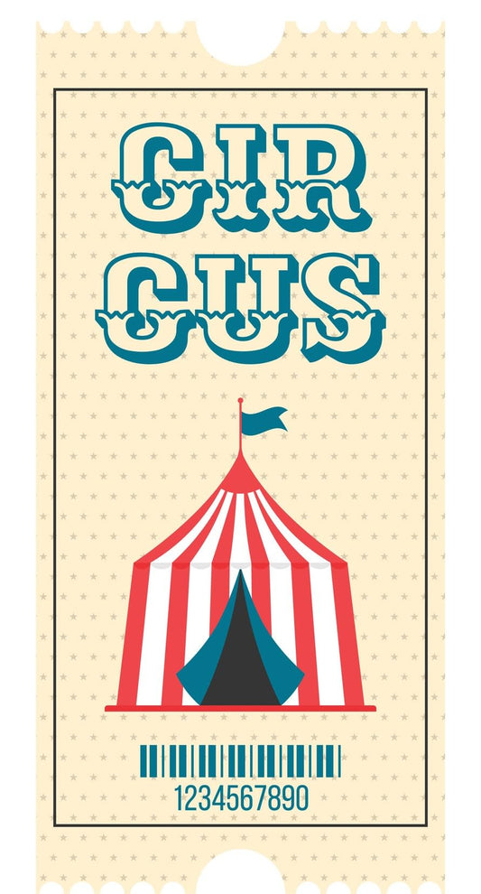 Circus Ticket Edible Image Photo Cake Topper For Half Sheet Cake
