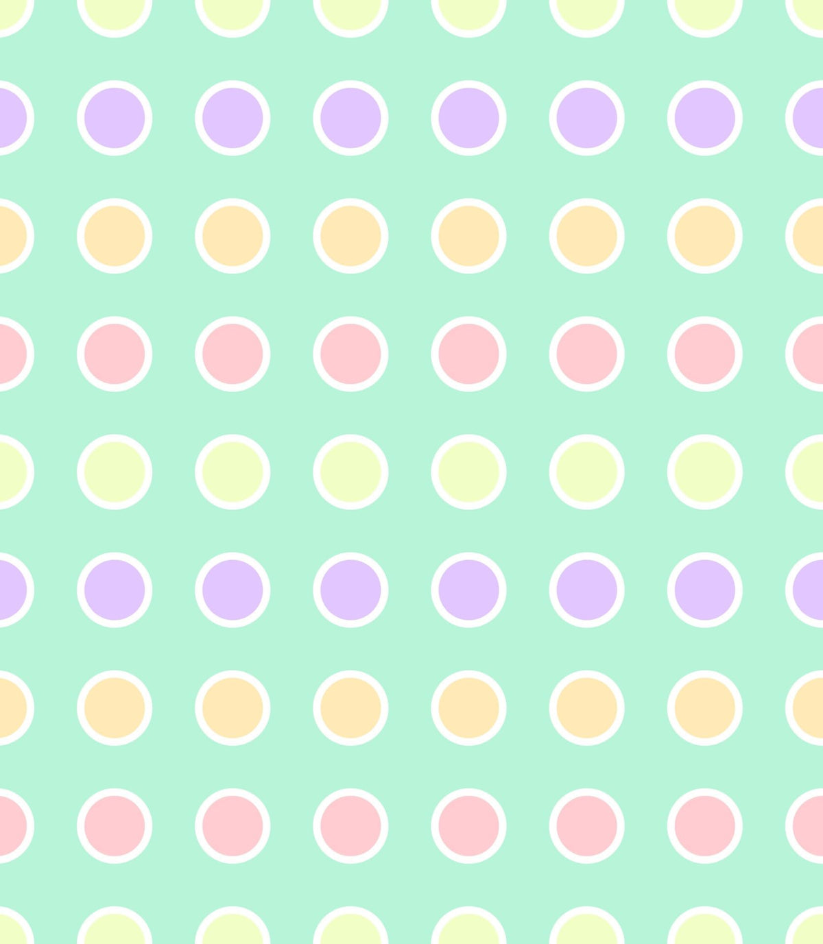 Pastels With Green, Pink & Purple Polka Dot Pattern Edible Image Photo Cake Topper For Half Sheet Cake