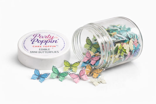 Party Poppin Cake Toppin' Adorable Miniature Edible Butterflies For Cakes, Cookies, Drink Rims, Cupcakes & More!