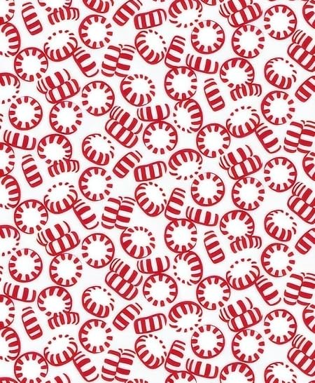 Red & White Peppermint Christmas Candy Pattern Edible Image Photo Cake Topper For Quarter Sheet Cake