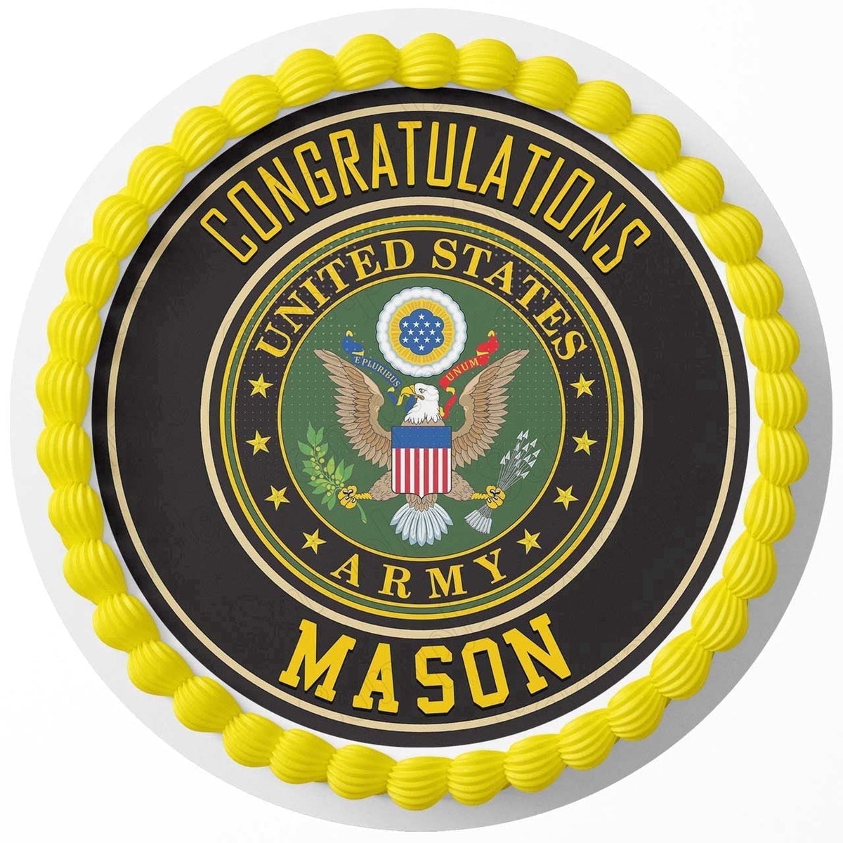 Army Seal Logo U S Army Emblem Military Edible Icing Image Cake Topper, by Tnct.
