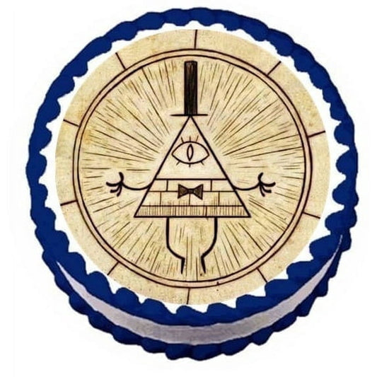 7.5" Round Gravity Falls Eye Birthday Edible Image Cake Topper, by Tnct.