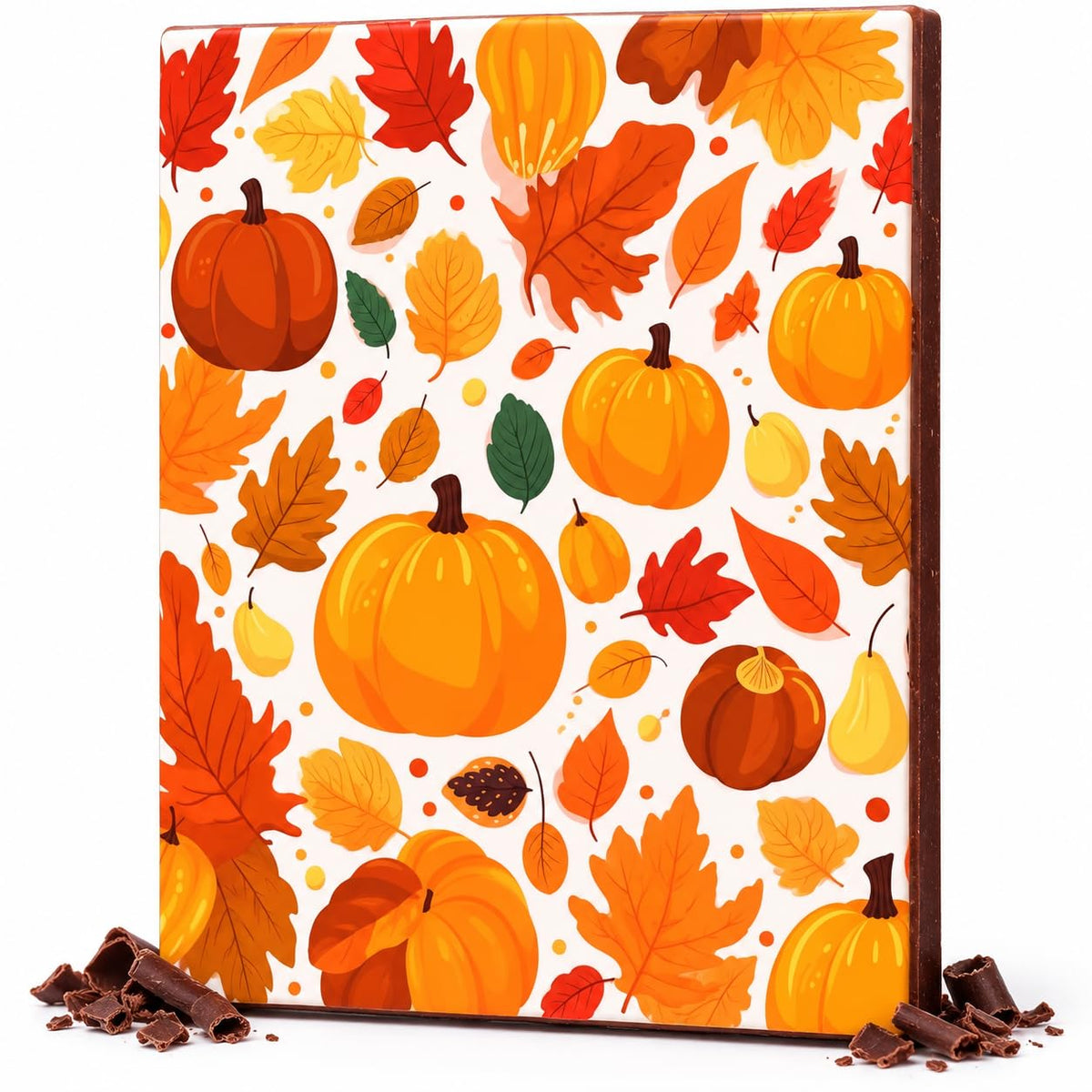 Autumn Pumpkins & Fall Leaves Edible Image Chocolate Transfer Sheet
