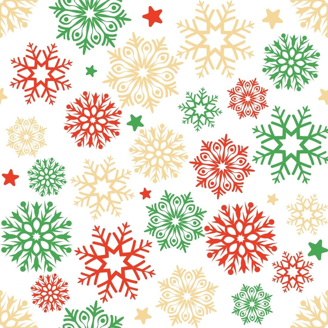 Colorful Snowflakes on White Edible Cocoa Butter Transfer Sheet for Chocolate Treats, 1 Count