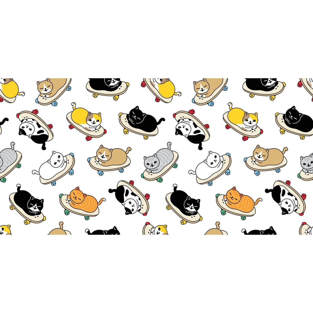 Skateboarding Calico Cats Edible Chocolate Transfer Sheet for Chocolate Treats, 1 Count