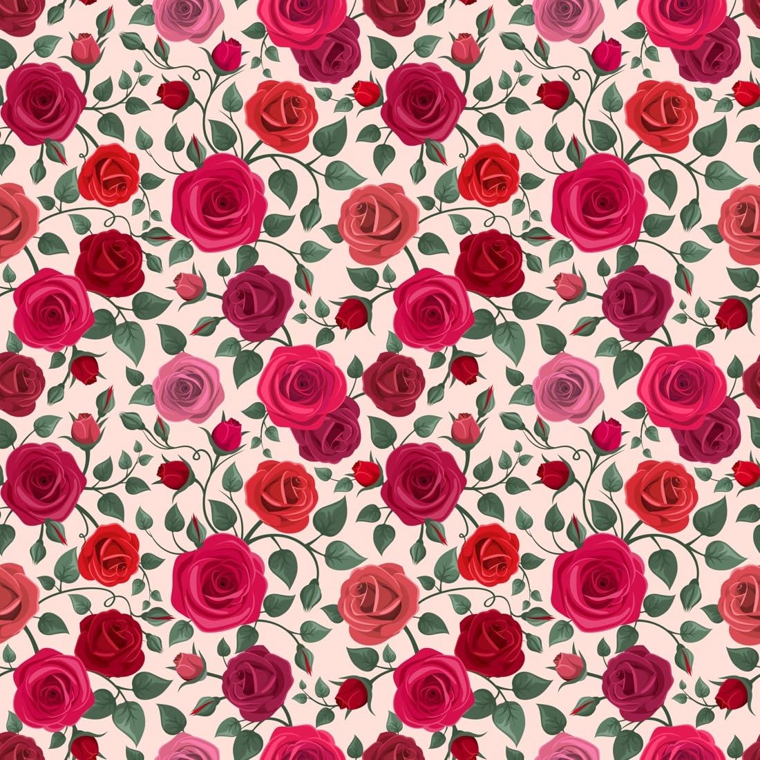 Colorful Detailed Roses Edible Cocoa Butter Transfer Sheet for Chocolate Treats, 1 Count