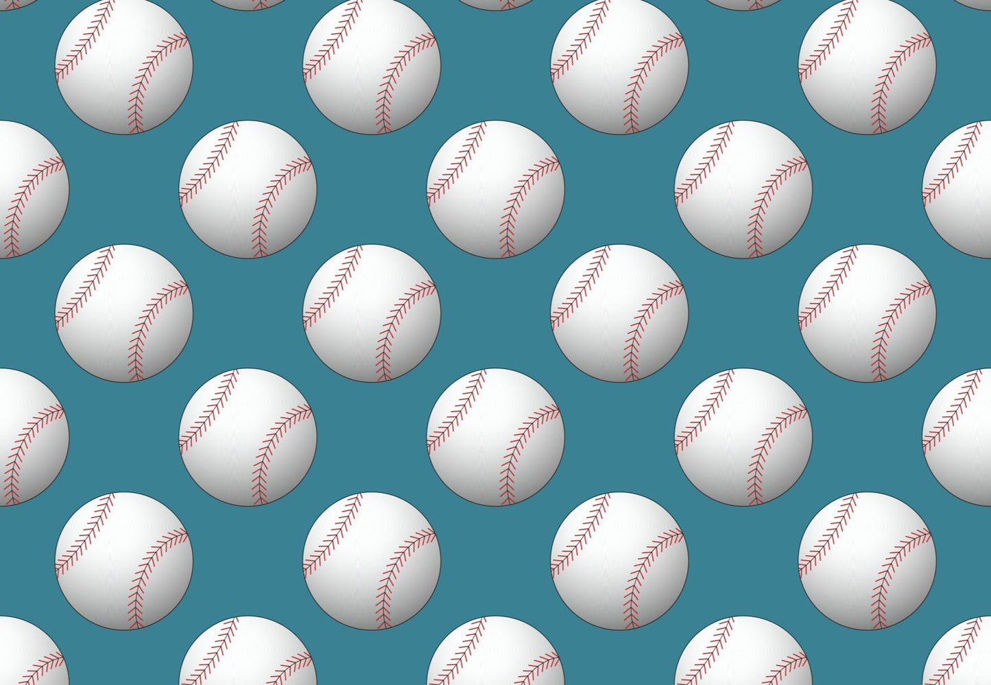 Baseballs with Blue Background Outline Pattern Edible Image Photo Cake Topper For Half Sheet Cake