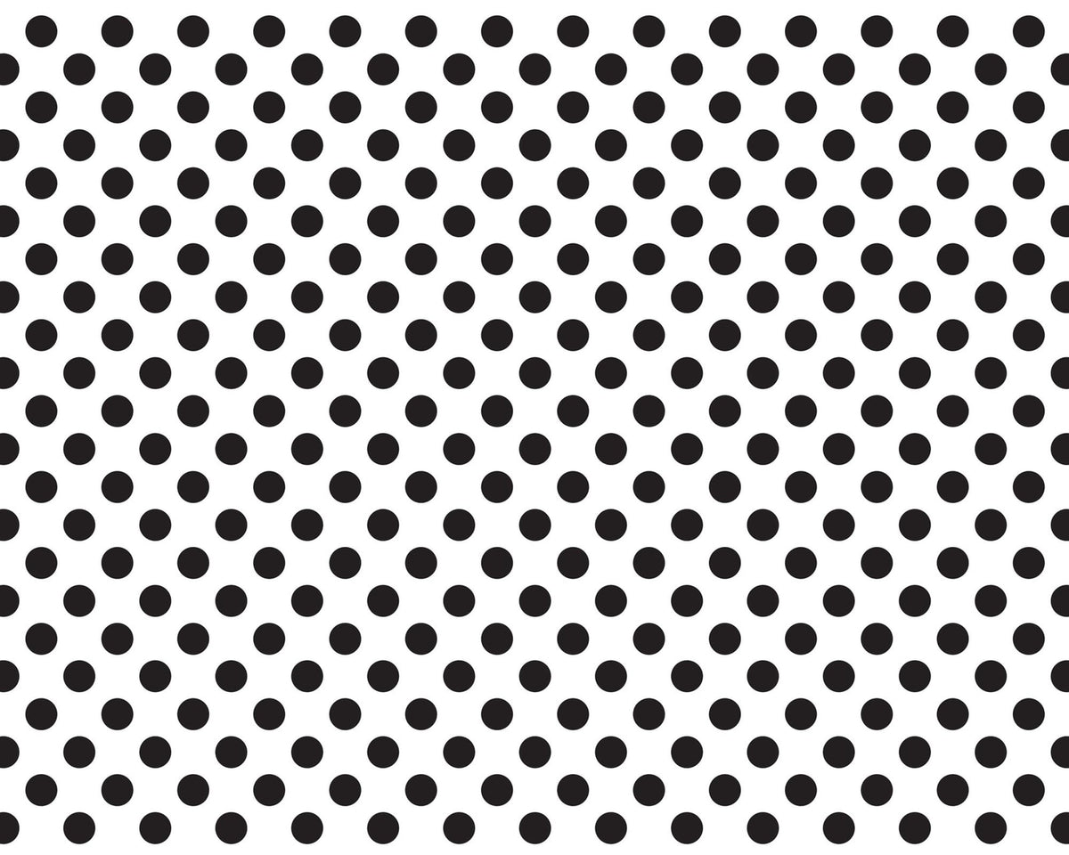 Small Black Polka Dots Edible Cocoa Butter Transfer Sheet for Chocolate Treats, 1 Count