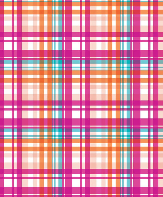 Pink, Orange, Blue & White Pattern Edible Image Photo Cake Border Strips 3 Pre Cut Strips Per Sheet 2.6″ x 10.5"