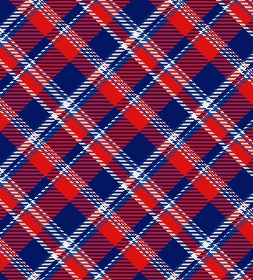 Red, White & Blue Plaid Pattern Edible Image Photo Cake Border Strips 3 Pre Cut Strips Per Sheet 2.6″ x 10.5"