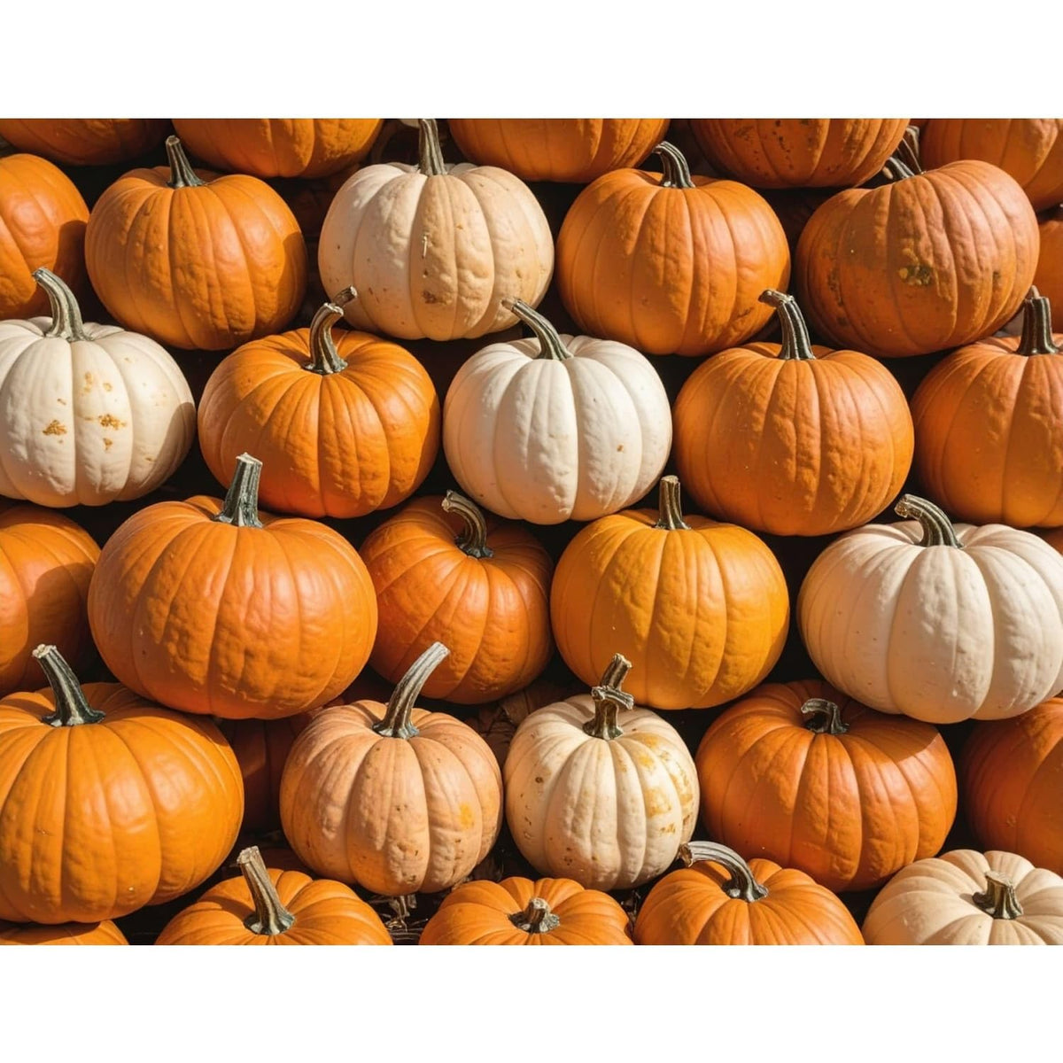Orange and White Pumpkins Edible Chocolate Transfer Sheet for Chocolate Treats, 1 Count
