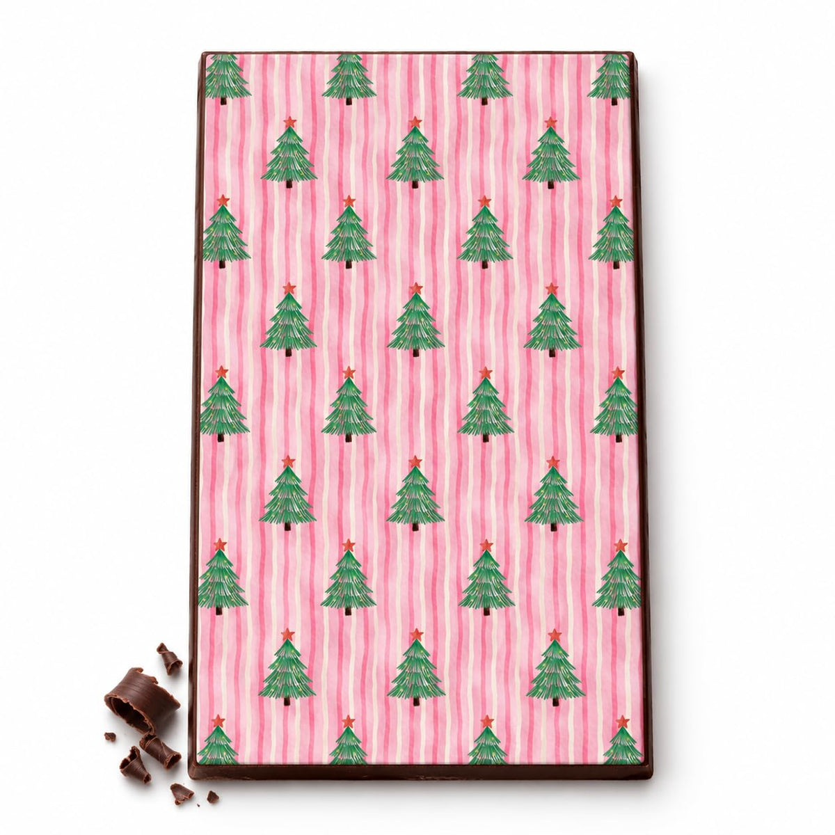 Watercolor Christmas Trees Edible Image Chocolate Transfer Sheet