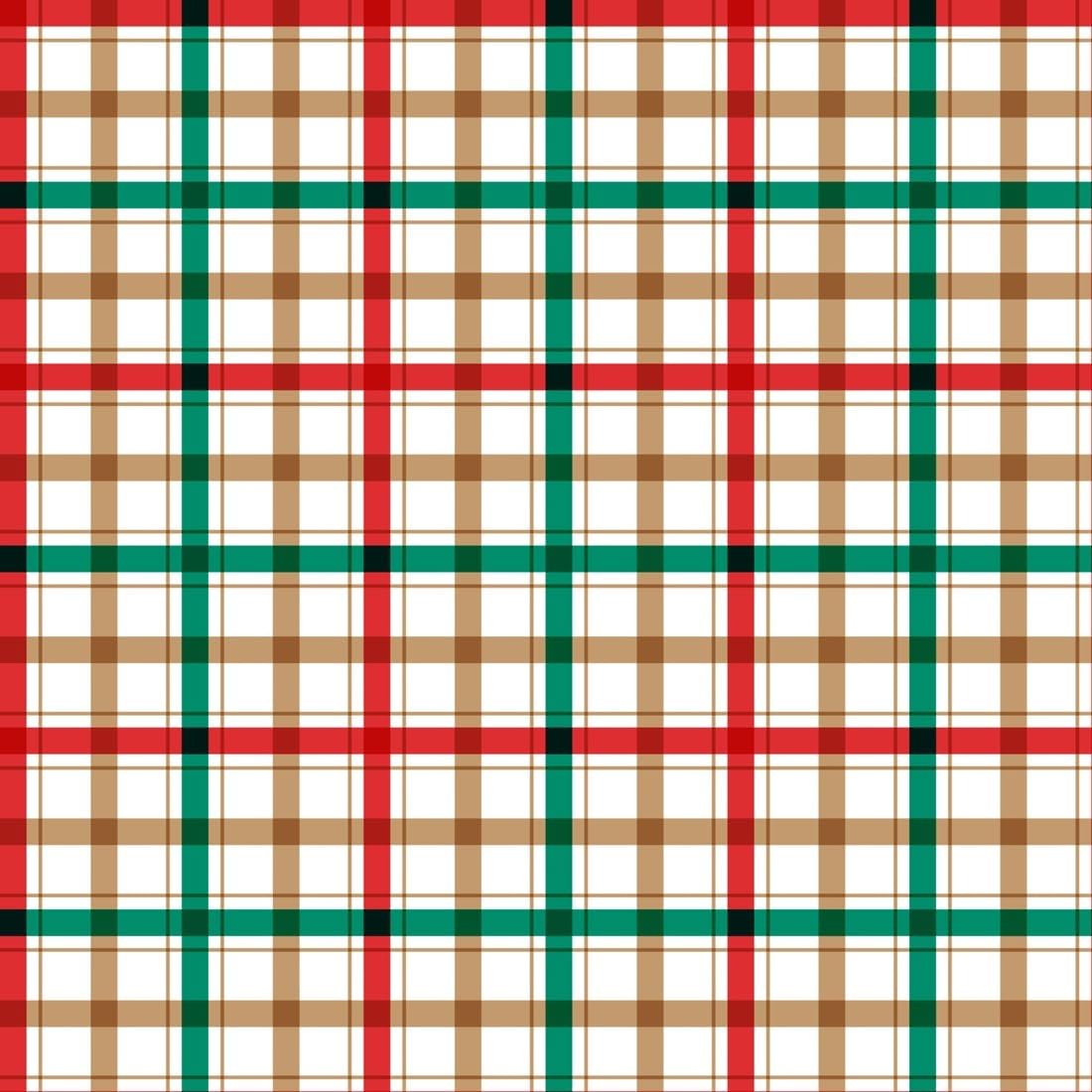 Red Green and Cream Christmas Plaid Edible Chocolate Transfer Sheet for Chocolate Covered Strawberries and Bark, 1 Count