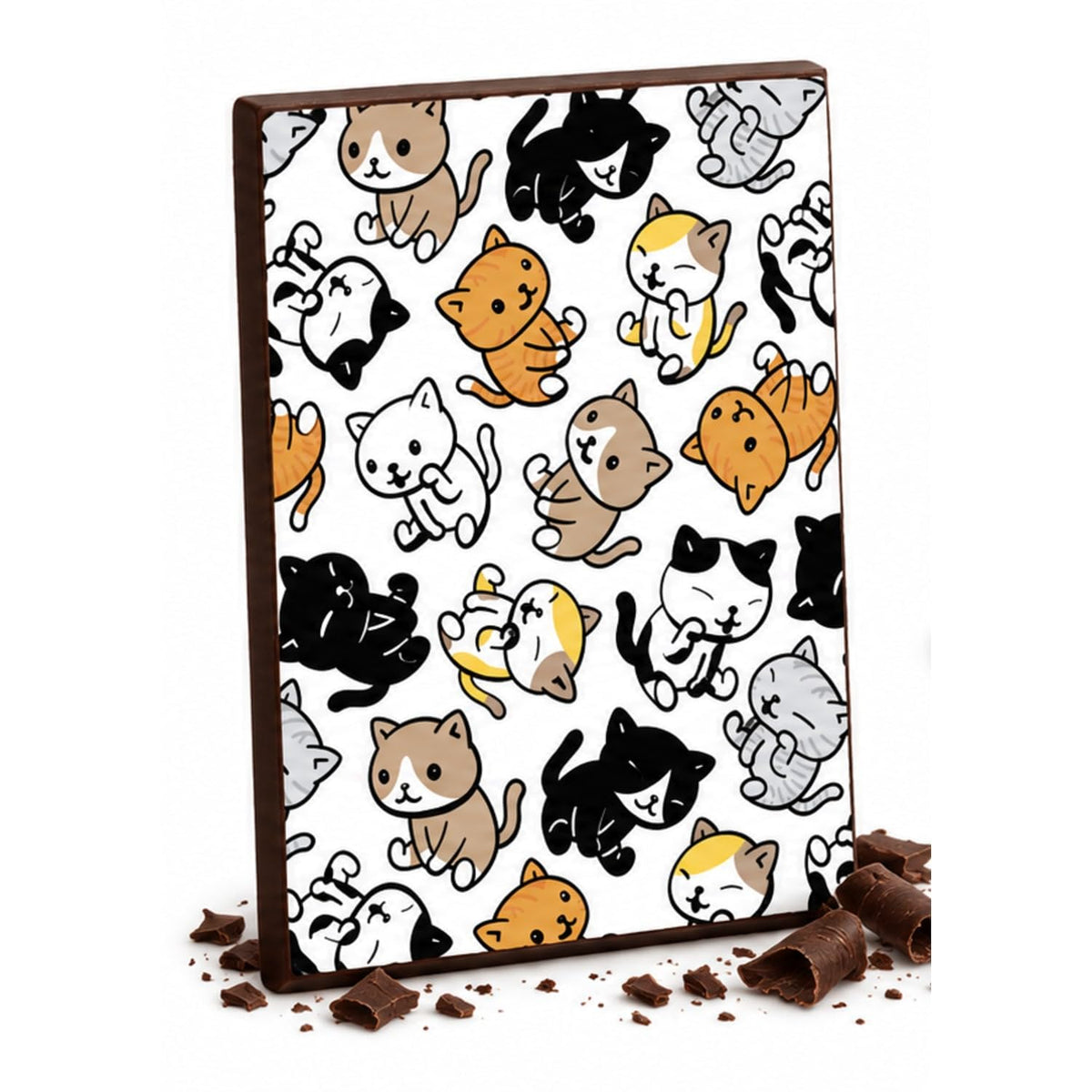 Playful Calico Cats Edible Chocolate Transfer Sheet for Chocolate Treats, 1 Count