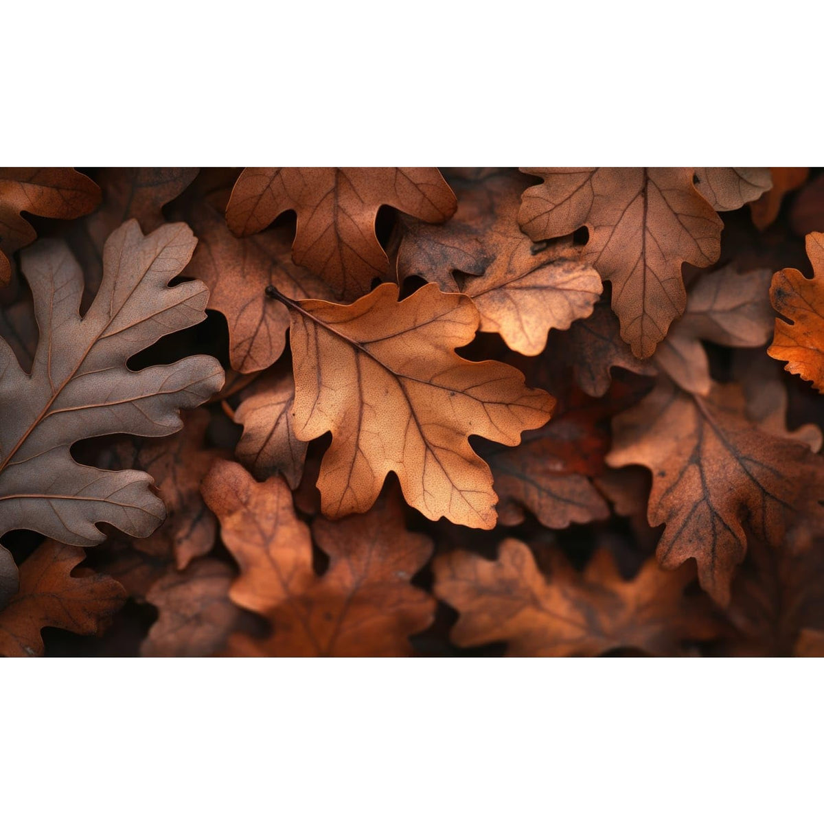 Brown Fallen Autumn Leaves Closeup Edible Image Cake Border Strips, by Party Poppin Cake Toppin. (1 Count)
