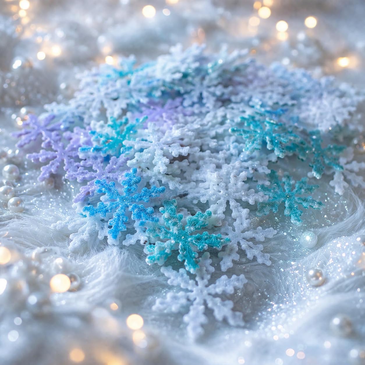 Party Poppin Cake Toppin' Adorable Edible Frozen Mini Snowflakes For Cakes, Cookies, Drink Rims, Hot Chocolate, Cupcakes & More!