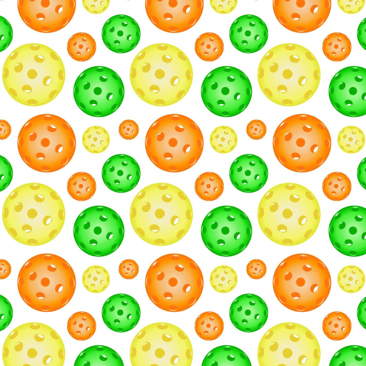 Yellow Green and Orange Pickleballs Pattern Edible Image Cake Border Strips, by Party Poppin Cake Toppin. (1 Count)