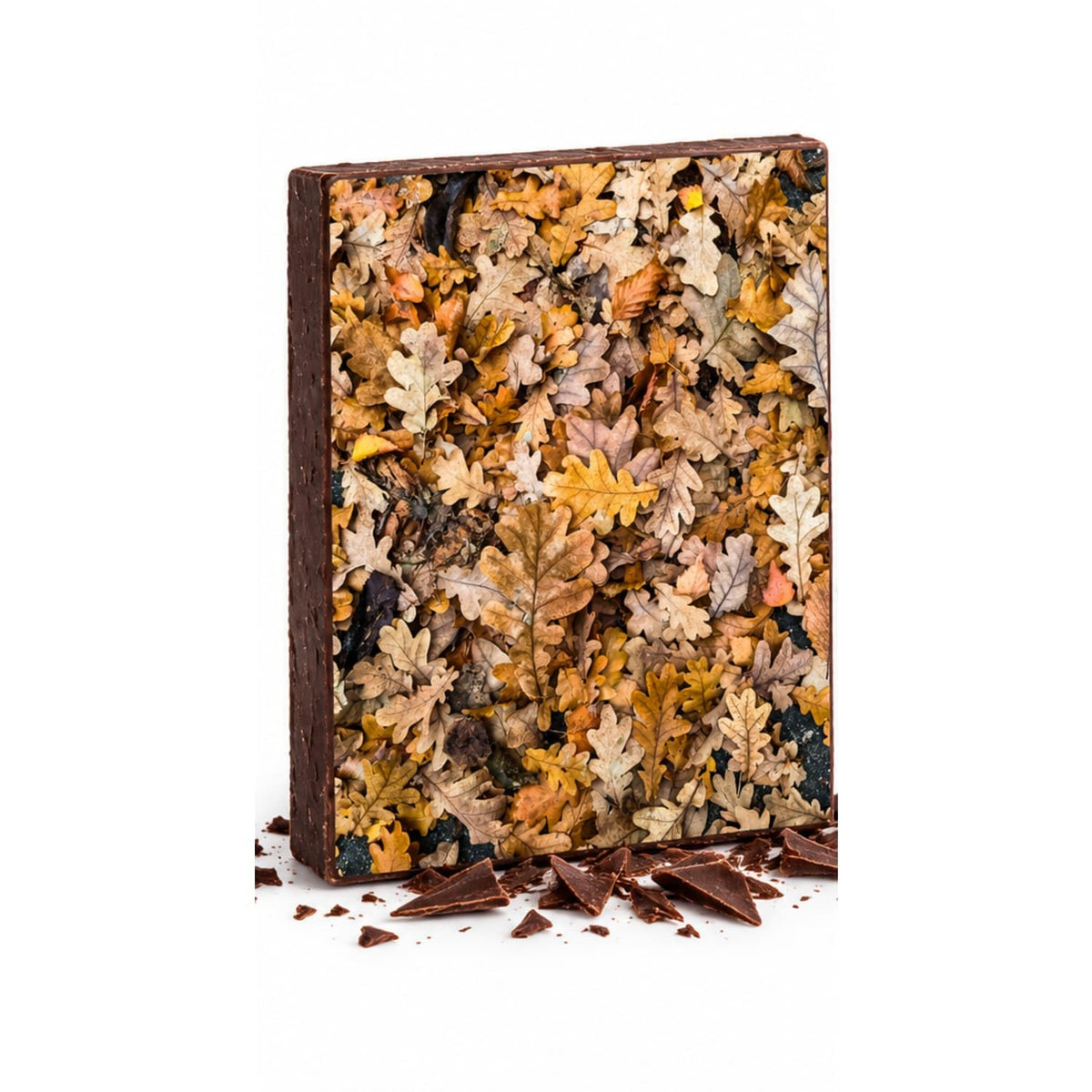 Fallen Oak Leaf Carpet Edible Chocolate Transfer Sheet for Chocolate Treats, 1 Count