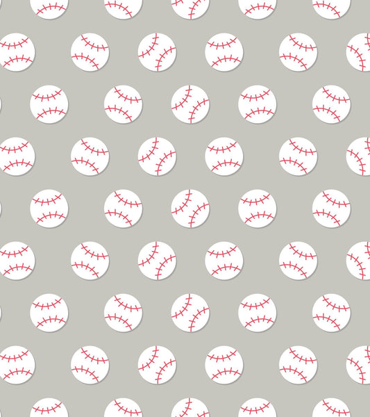 Baseballs with Tan Background Pattern Edible Image Photo Cake Topper For Quarter Sheet Cake
