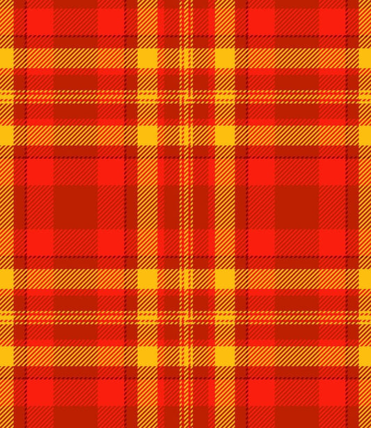 Red & Yellow Plaid Pattern Edible Image Photo Cake Border Strips 3 Pre Cut Strips Per Sheet 2.6″ x 10.5"