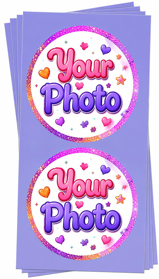 5" Round Pre-Cut Create Your Own Photo Edible Image Cake Or Cupcake Toppers. Upload Your Photo!