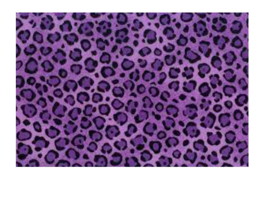 Purple and Black Cheetah Print Edible Cake Topper- 1/4 Sheet