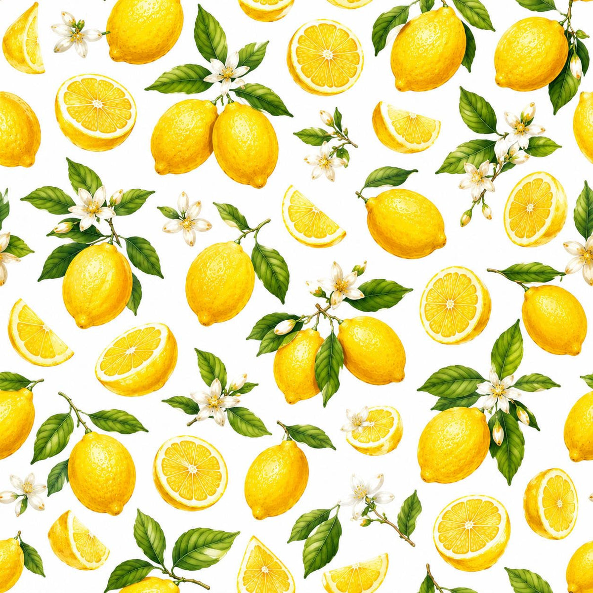 Yellow Lemons and Blossoms Edible Image Chocolate Transfer Sheet