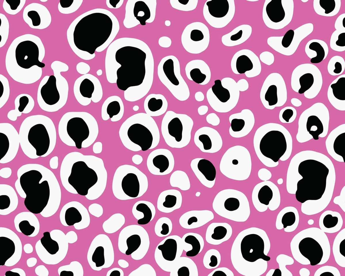Pink Black White Watercolor Spots Edible Cocoa Butter Transfer Sheet for Chocolate Treats, 1 Count
