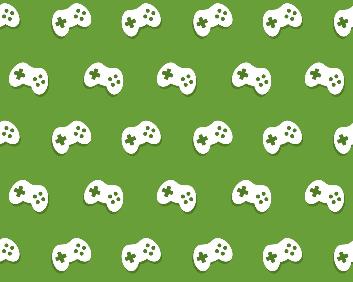 Green & White Gamer Controller Pattern On Edible Image Chocolate Transfer Sheet. Apply To Your Custom Chocolate Treats