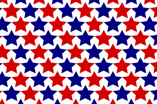 Red & Blue Stars Pattern On Edible Image Chocolate Transfer Sheet. Apply To Your Custom Chocolate Treats