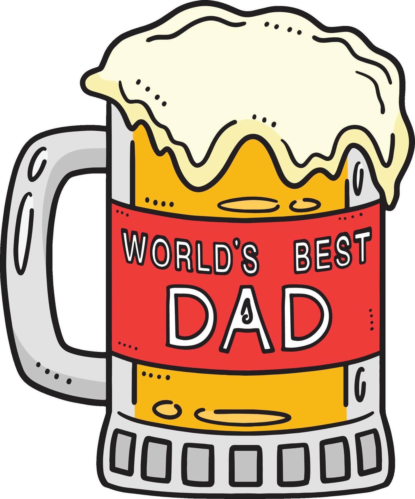 Worlds Best Dad Beer Mug Edible Image Photo Cake Topper For Half Sheet Cake
