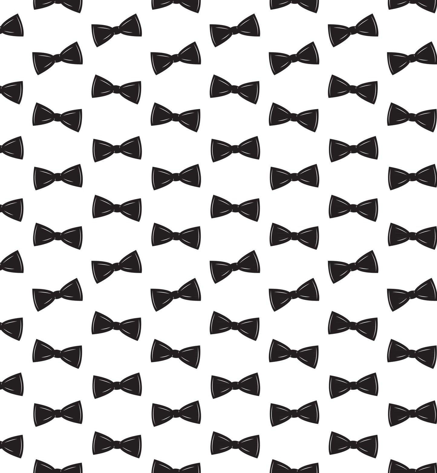 Black Bowtie on White Background Edible Image Photo Cake Border Strips 3 Pre Cut Strips Per Sheet 2.6″ x 10.5"