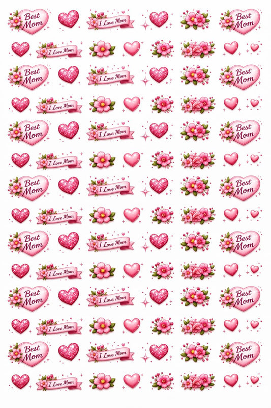 Best Mom Pattern On Edible Image Chocolate Transfer Sheet. Apply To Your Custom Chocolate Treats