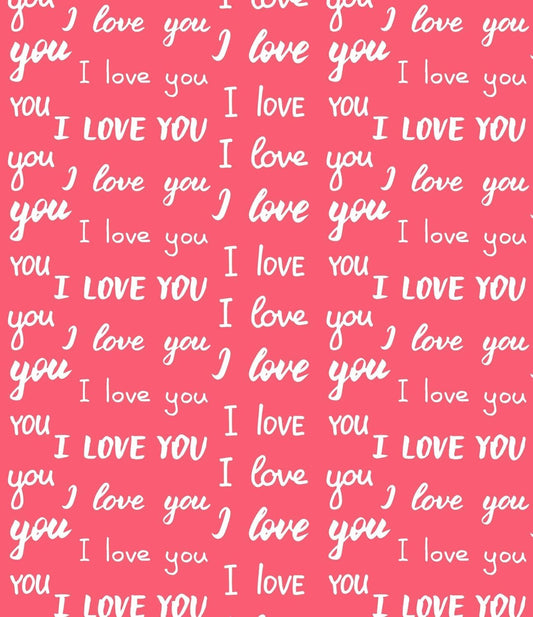 Pink & White I Love You Pattern Edible Image Photo Cake Border Strips 3 Pre Cut Strips Per Sheet 2.6″ x 10.5"