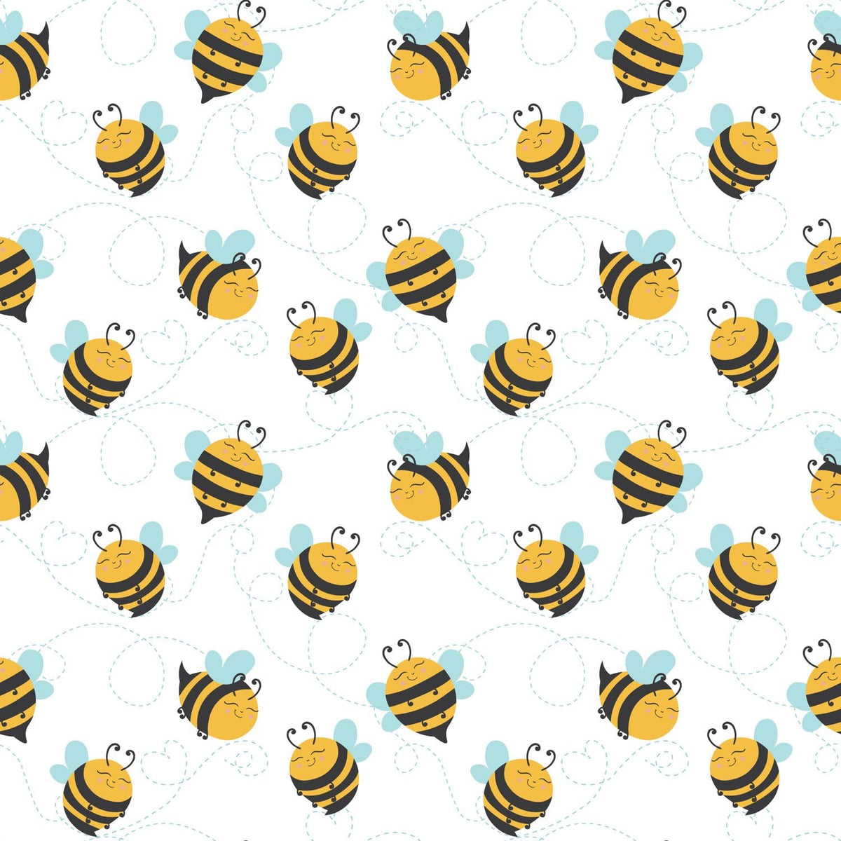Honeybees on White Pattern Edible Chocolate Transfer Sheet, by Party Poppin Cake Toppin. (1 Count)
