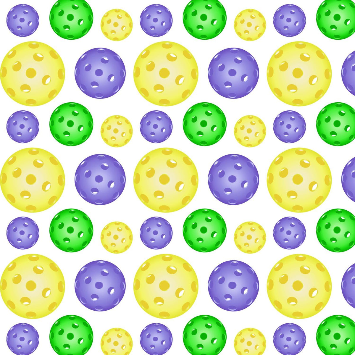 Yellow Green and Purple Pickleballs Pattern Edible Image Cake Border Strips, by Party Poppin Cake Toppin. (1 Count)