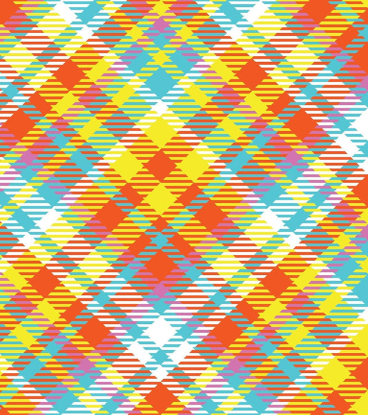 Scottish Tartan Plaid Multi Color Pattern Edible Image Photo Cake Border Strips 3 Pre Cut Strips Per Sheet 2.6″ x 10.5"