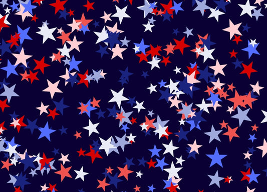 Red, White & Blue Stars & More Stars Edible Image Photo Cake Border Strips 3 Pre Cut Strips Per Sheet 2.6″ x 10.5"