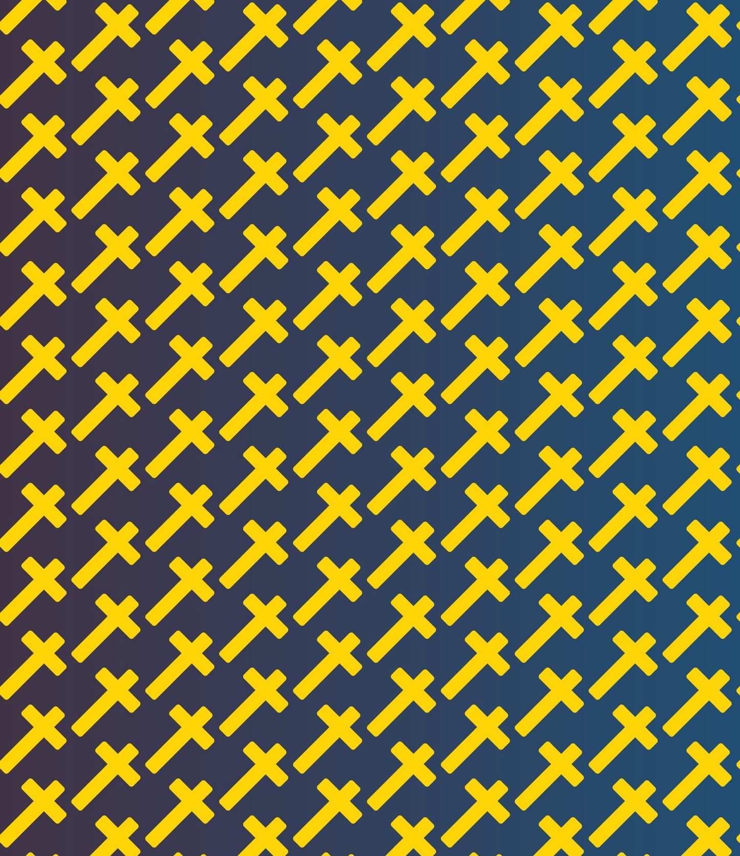 Blue & Yellow Cross Pattern Edible Image Photo Cake Border Strips 3 Pre Cut Strips Per Sheet 2.6″ x 10.5"