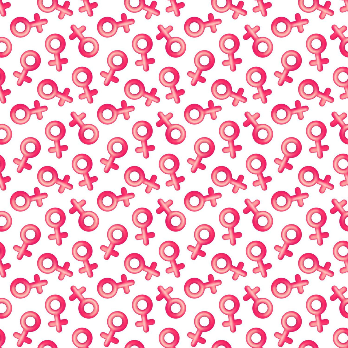 Pink Female Symbols Pattern Edible Chocolate Transfer Sheet, by Party Poppin Cake Toppin. (1 Count)