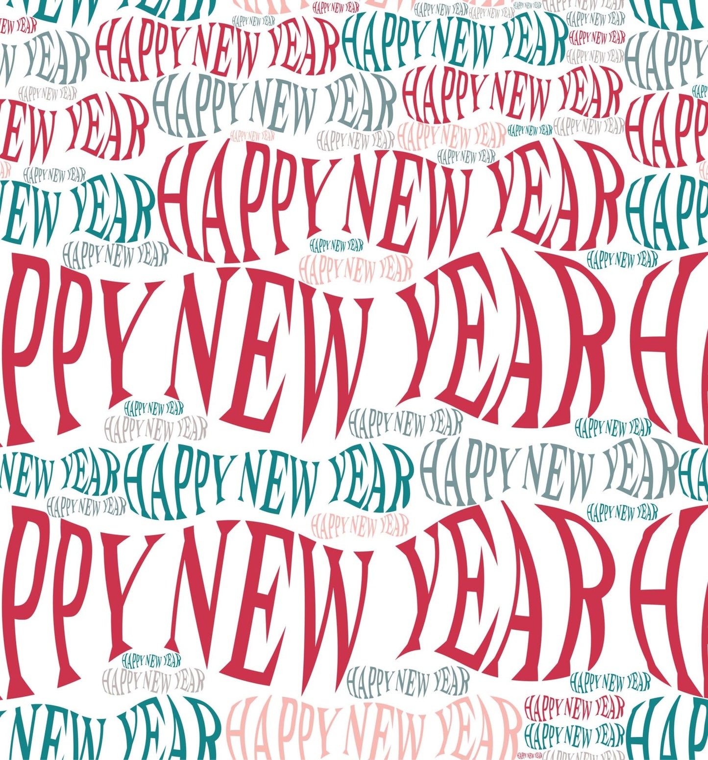 Happy New Year Celebration Pattern Edible Image Photo Cake Topper For Half Sheet Cake