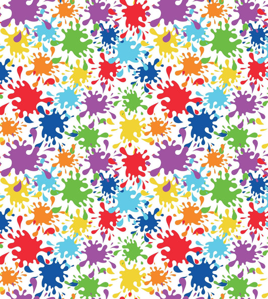 Rainbow Paint Splash Pattern Edible Image Photo Cake Border Strips 3 Pre Cut Strips Per Sheet 2.6″ x 10.5"