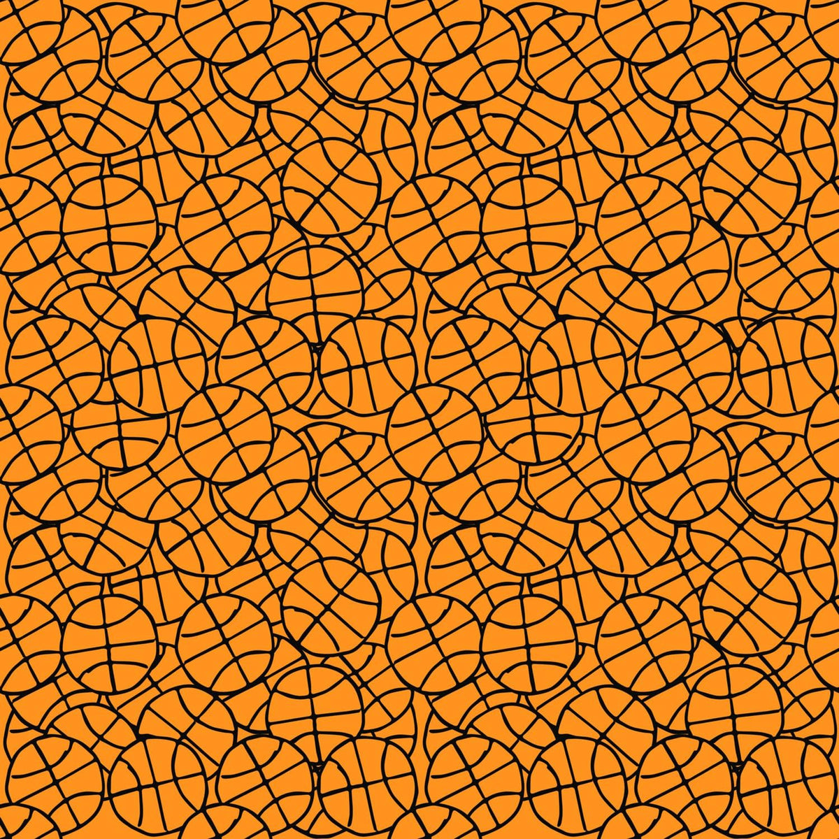Black Basketball Lines on Orange Pattern Edible Chocolate Transfer Sheet, by Party Poppin Cake Toppin. (1 Count)
