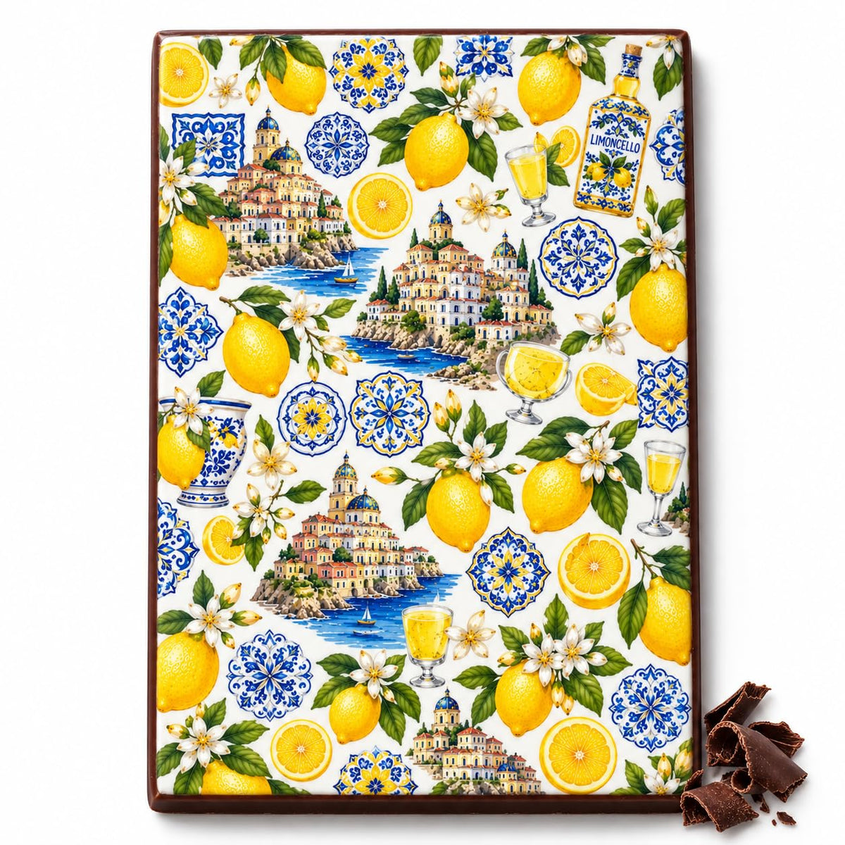 Italian Limoncello and Lemons Edible Image Chocolate Transfer Sheet