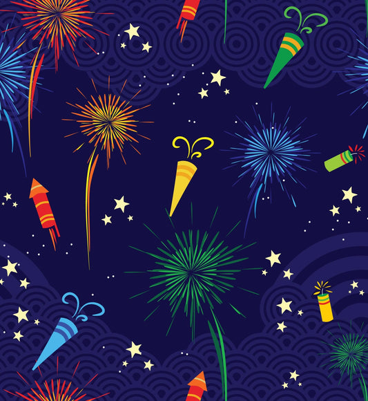 Happy New Year Celebration Firework Pattern On Edible Image Chocolate Transfer Sheet. Apply To Your Custom Chocolate Treats